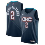 Maillot NBA Oklahoma City Thunder Shai Gilgeous-Alexander Nike 2025-26 City Edition Noir Swingman - Homme